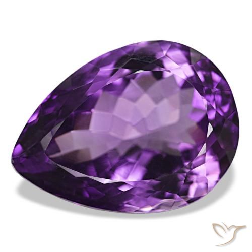 34.18ct Violet moyen Améthyste, En forme de poire, VVS