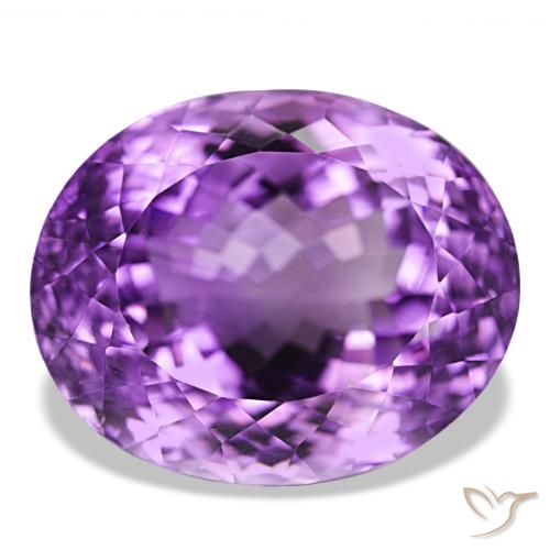Améthyste Violet Rosâtre naturelle Coupe ovale, 40.93 ct, VVS-VS