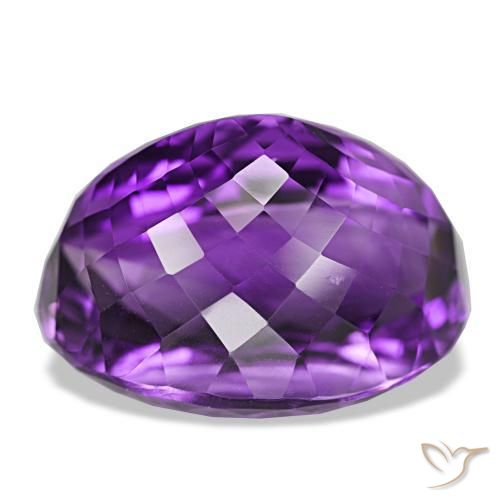 Améthyste Violet vif naturelle Coupe ovale, 36.78 ct, VVS
