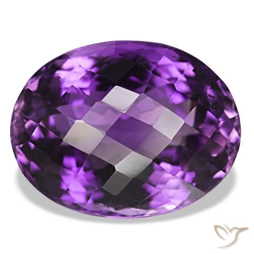 34.20ct Violet foncé Améthyste, Ovale, VVS-VS