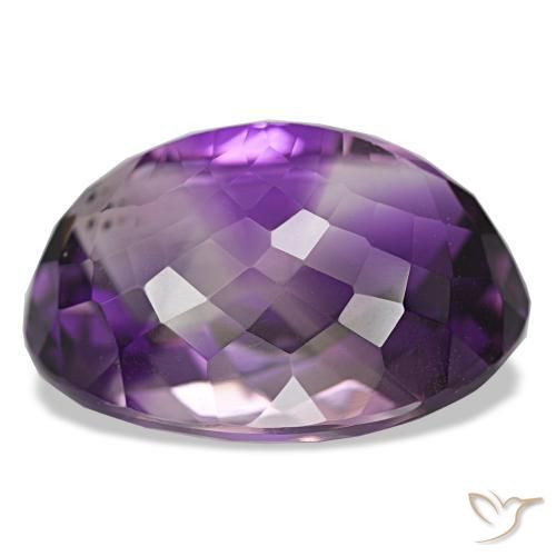 Améthyste Violet foncé naturelle Coupe ovale, 34.20 ct, VVS-VS