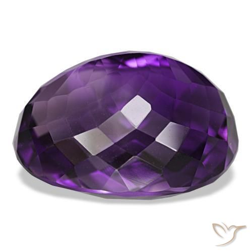 Améthyste Violet moyen naturelle Coupe ovale, 32.51 ct, IF