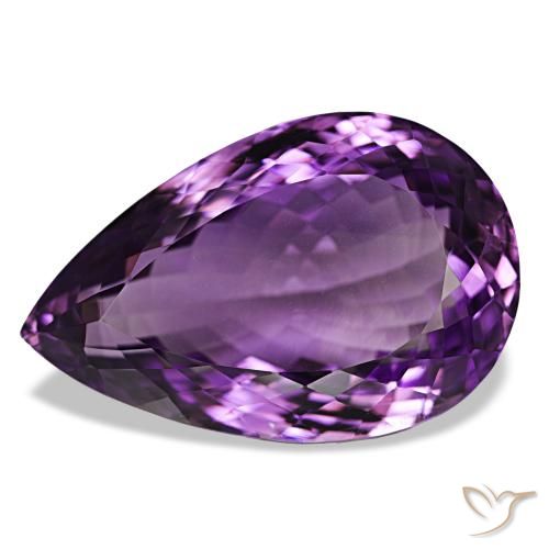 47.41ct Violet violacé Améthyste Pierres précieuses, En forme de poire, VVS