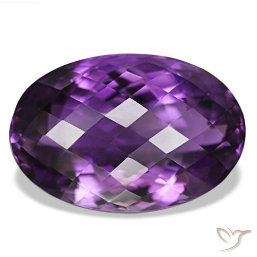 Améthyste Violet moyen naturelle Coupe ovale, 39.27 ct, VVS-VS