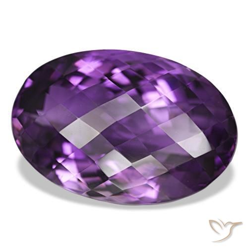 Améthyste Violet moyen naturelle Coupe ovale, 39.27 ct, VVS-VS