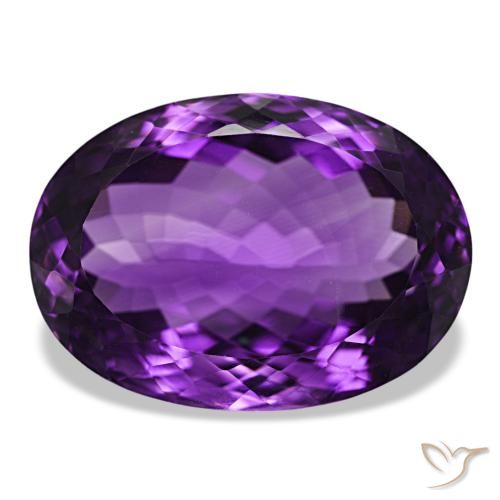 34.51ct Violet foncé Améthyste, Ovale, VVS