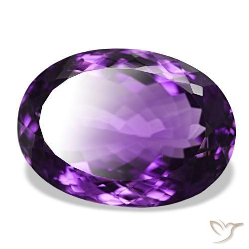 Améthyste Violet foncé naturelle Coupe ovale, 34.51 ct, VVS