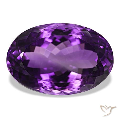 Améthyste Medium Dark-Violet naturelle Coupe ovale, 31.06 ct, VVS-VS