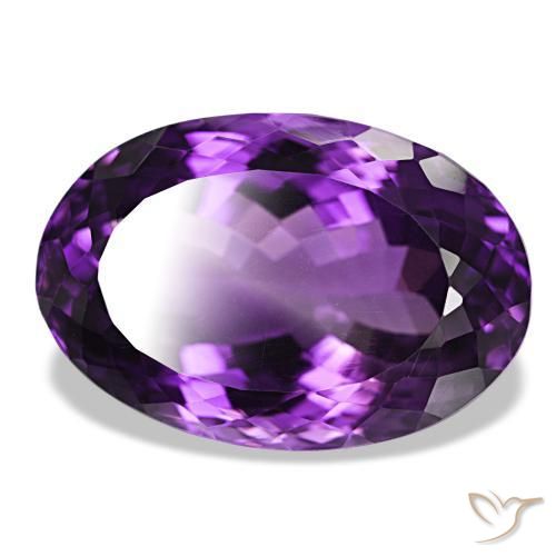 Améthyste Medium Dark-Violet naturelle Coupe ovale, 31.06 ct, VVS-VS