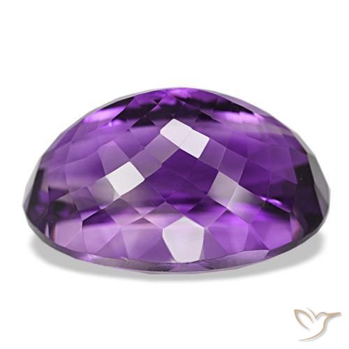 Améthyste Medium Dark-Violet naturelle Coupe ovale, 31.06 ct, VVS-VS