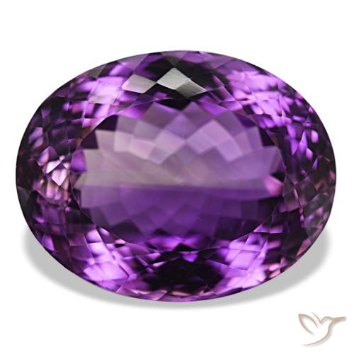 Améthyste Violet moyen naturelle Coupe ovale, 45.25 ct, IF