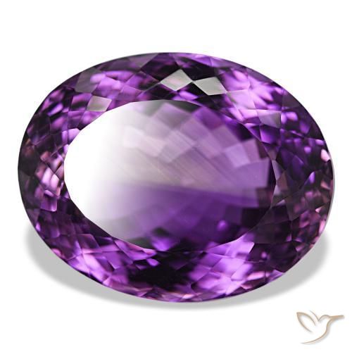 Améthyste Violet moyen naturelle Coupe ovale, 45.25 ct, IF