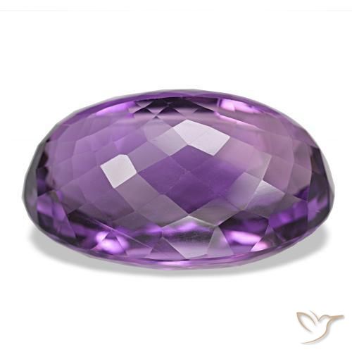 Améthyste violet moyen naturelle coupe ovale, 43,40 ct, VVS
