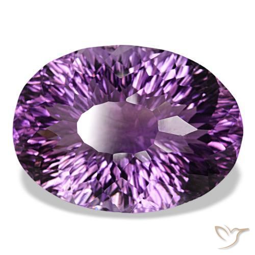 Améthyste pourpre violacé profond naturelle coupe ovale, 58,14 ct, VVS
