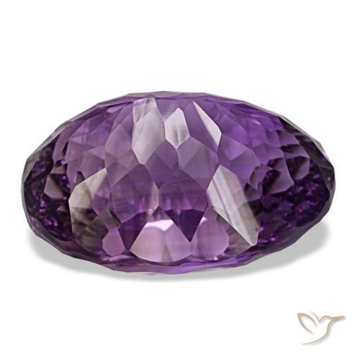 Améthyste pourpre violacé profond naturelle coupe ovale, 58,14 ct, VVS