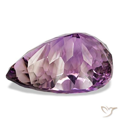 Améthyste Violet moyen naturelle En forme de poire, 63,67 ct, VS