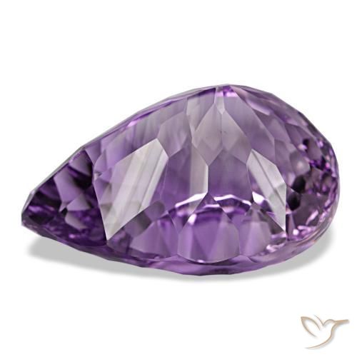 Améthyste violet naturelle en forme de poire, 52,30 ct, VVS-VS