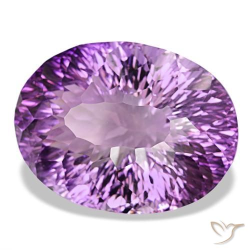 Améthyste pourpre violacé profond naturelle coupe ovale, 82,91 ct, VVS