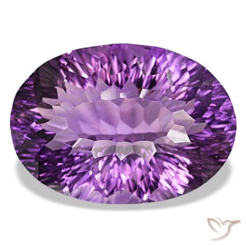 Améthyste violet violacé naturelle coupe ovale, 81,61 ct, VVS