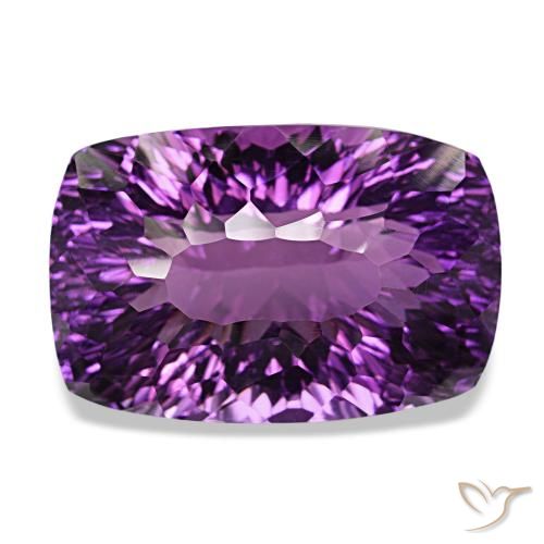 Améthyste violet naturelle coupe coussin, 53,04 ct, VVS