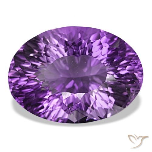 Améthyste medium dark purplish-violet de 38,84 ct, ovale, VVS
