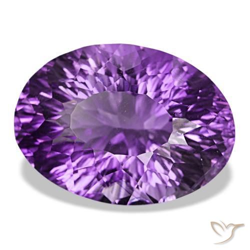 Améthyste medium dark purplish-violet naturelle coupe ovale, 38,84 ct, VVS