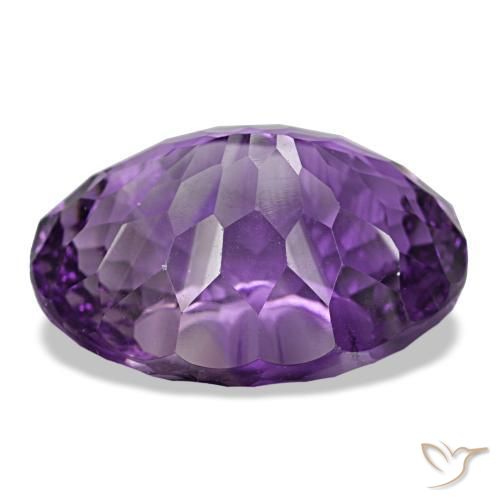 Améthyste medium dark purplish-violet naturelle coupe ovale, 38,84 ct, VVS