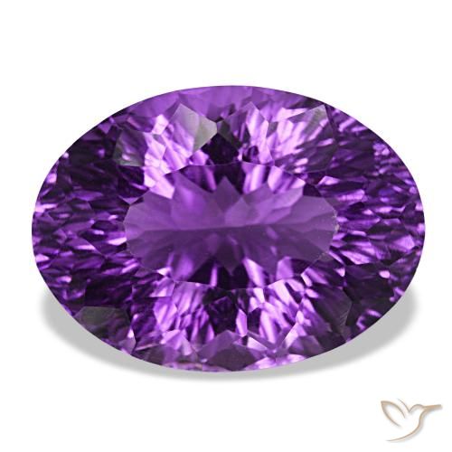 Améthyste violet vif de 20,26 ct, ovale, VVS