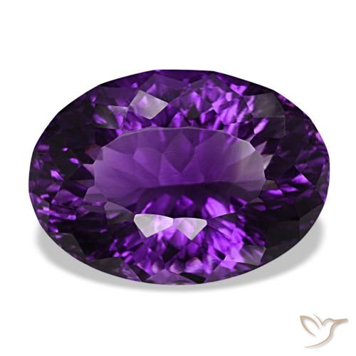 Améthyste violet moyen naturelle coupe ovale, 30,96 ct, VVS-VS