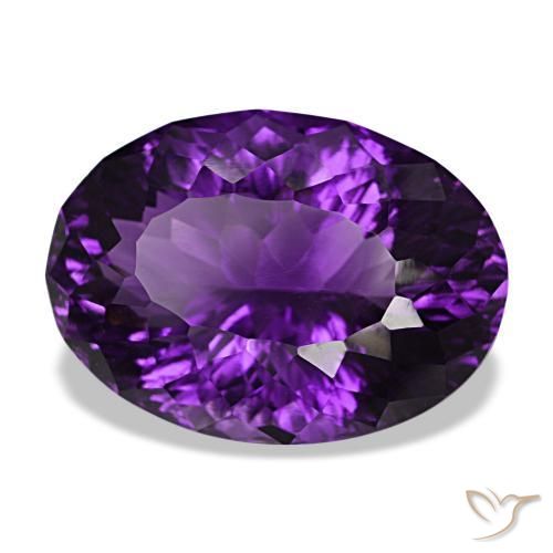 Améthyste violet moyen naturelle coupe ovale, 30,96 ct, VVS-VS