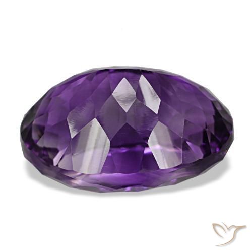Améthyste violet moyen naturelle coupe ovale, 30,96 ct, VVS-VS