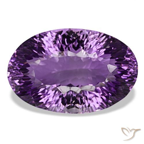 Améthyste violet moyen naturelle coupe ovale, 63,99 ct, VVS