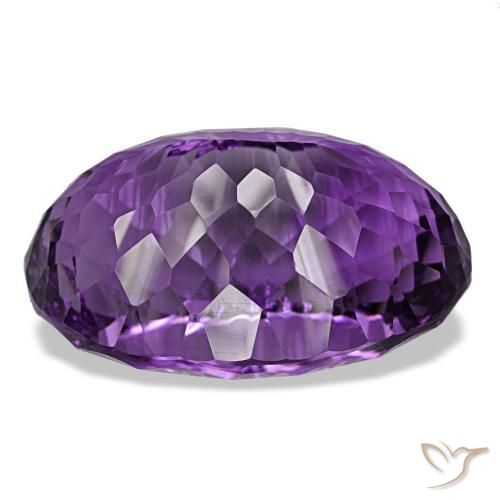Améthyste violet moyen naturelle coupe ovale, 63,99 ct, VVS