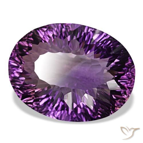 Améthyste violet moyen naturelle coupe ovale, 83,18 ct, VS