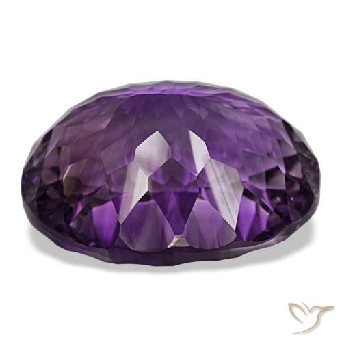 Améthyste violet moyen naturelle coupe ovale, 83,18 ct, VS