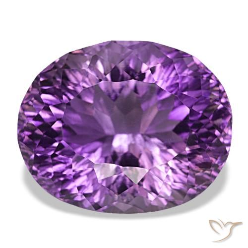 Améthyste pourpre violacé moyen naturelle coupe ovale, 41,37 ct, VVS