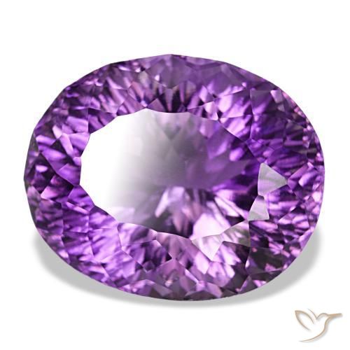 Améthyste pourpre violacé moyen naturelle coupe ovale, 41,37 ct, VVS