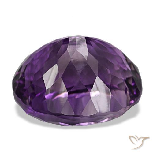 Améthyste pourpre violacé moyen naturelle coupe ovale, 41,37 ct, VVS