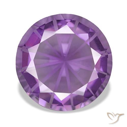 Améthyste violet de 2,76 ct, rond, VVS