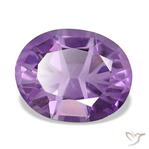 Améthyste violet naturelle coupe ovale, 4,71 ct, VVS-VS