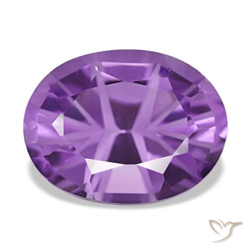 Améthyste violet naturelle coupe ovale, 3,88 ct, VVS-VS