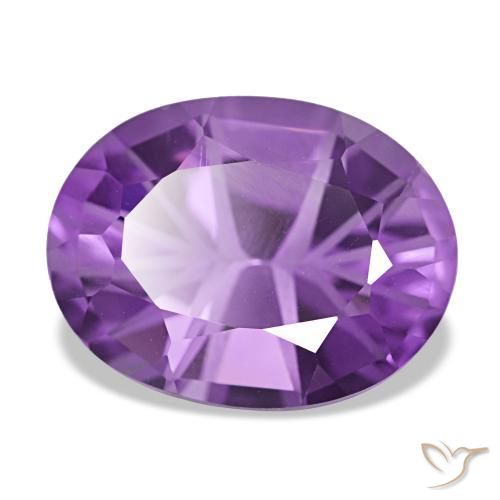 Améthyste violet naturelle coupe ovale, 3,88 ct, VVS-VS