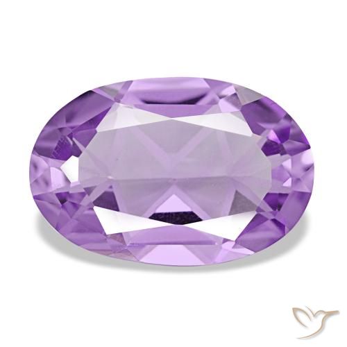 Améthyste violet naturelle coupe ovale, 2,91 ct, VVS