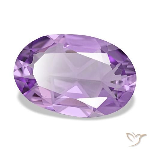 Améthyste violet naturelle coupe ovale, 2,91 ct, VVS