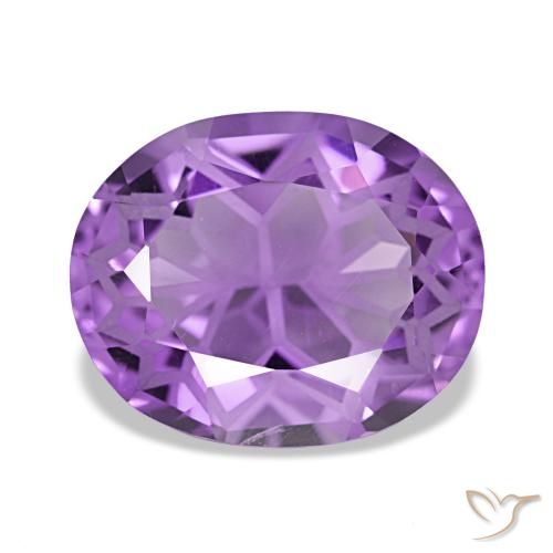 Améthyste violet naturelle coupe ovale, 4,19 ct, VVS