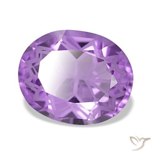 Améthyste violet naturelle coupe ovale, 4,19 ct, VVS