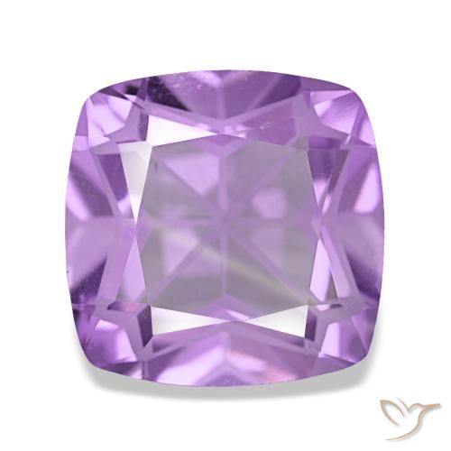 Améthyste violet naturelle coupe coussin, 3,21 ct, VVS