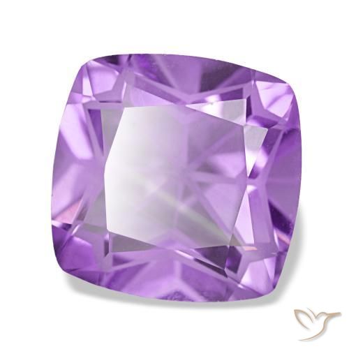 Améthyste violet naturelle coupe coussin, 3,21 ct, VVS