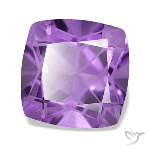 Améthyste violet naturelle coupe coussin, 4,08 ct, VVS-VS