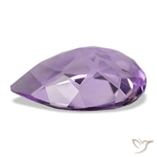 Améthyste violet naturelle en forme de poire, 3,41 ct, VVS